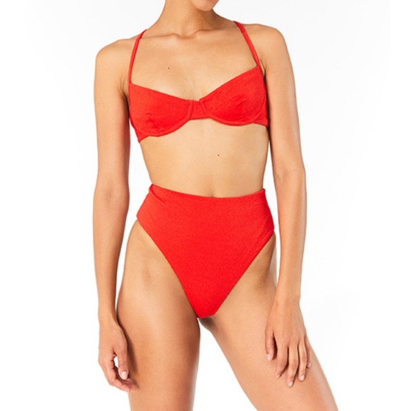 Mara Hoffman red high waisted bikini - Picture 2 of 6